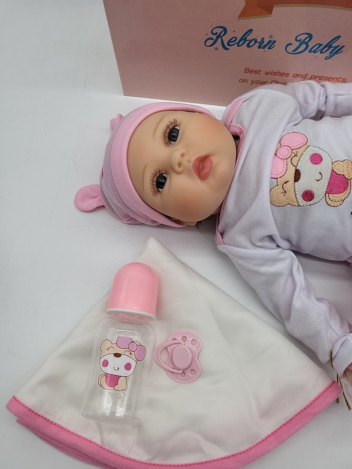 Reborn Baby doll  lifelike handmade soft silicone NEU!1