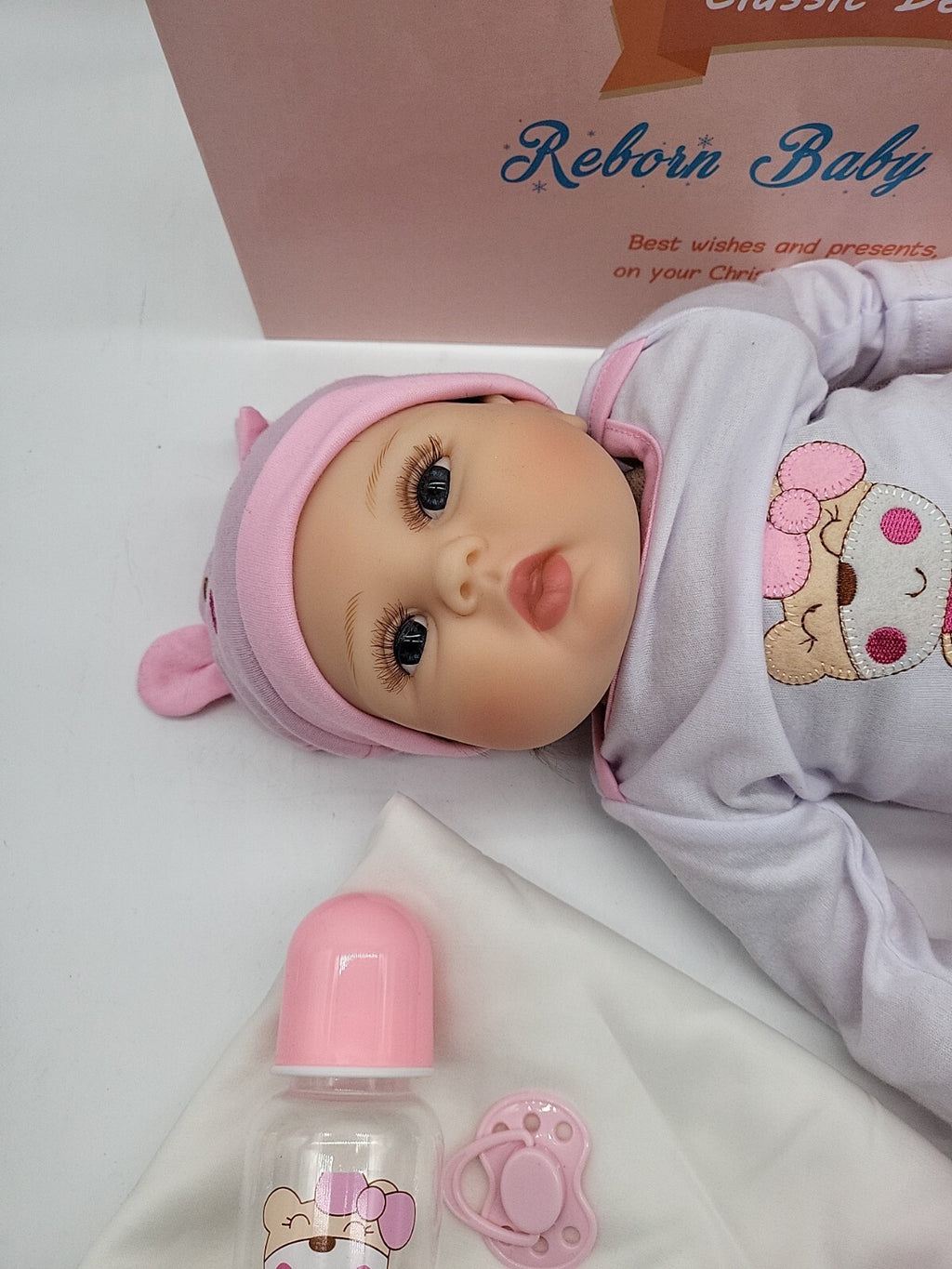Reborn Baby doll  lifelike handmade soft silicone NEU!3
