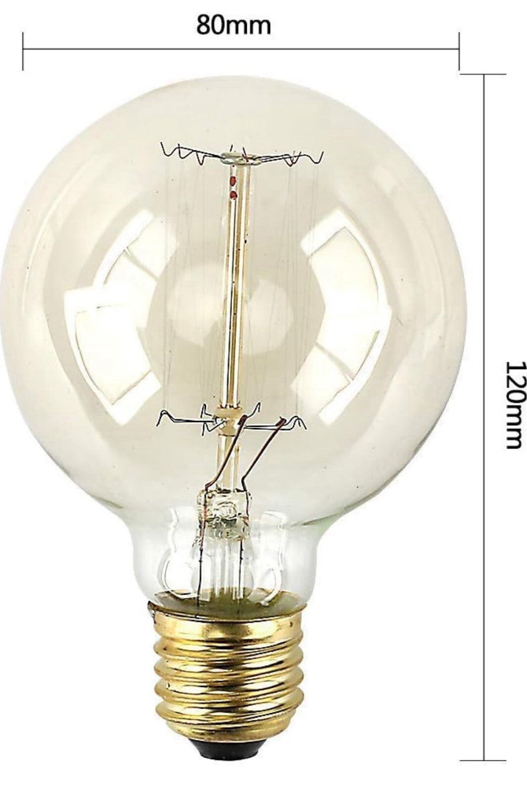 4x 40W Antique Vintage Gold G80 Dimmable Globe Light Bulb Edison Screw E272