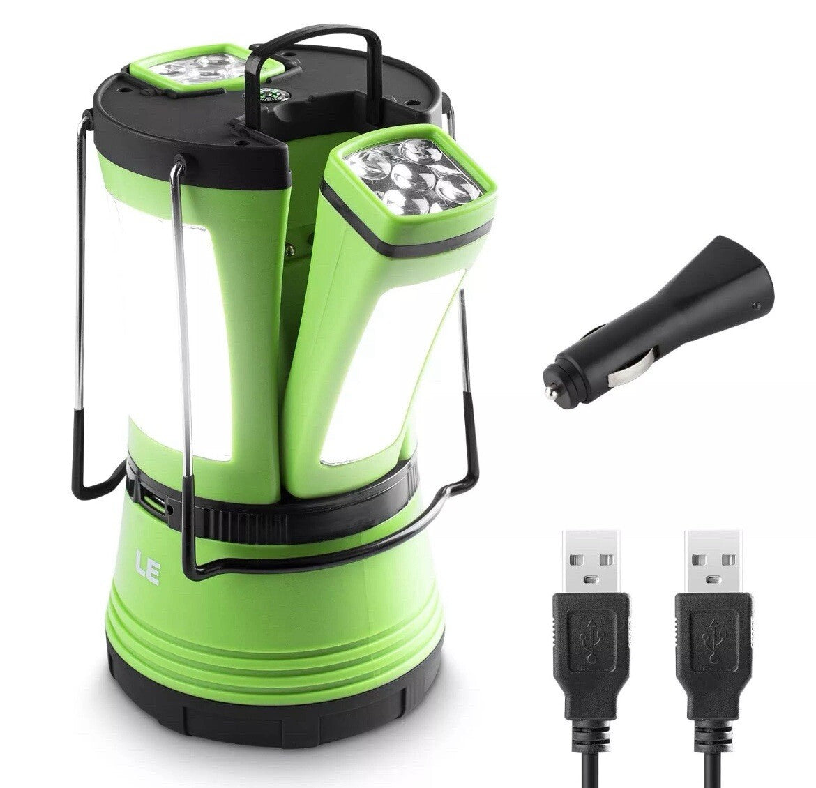 LE Lighting EVER Lampe Camping Rechargeable Lanterne LED 600lm avec 2 Mini0