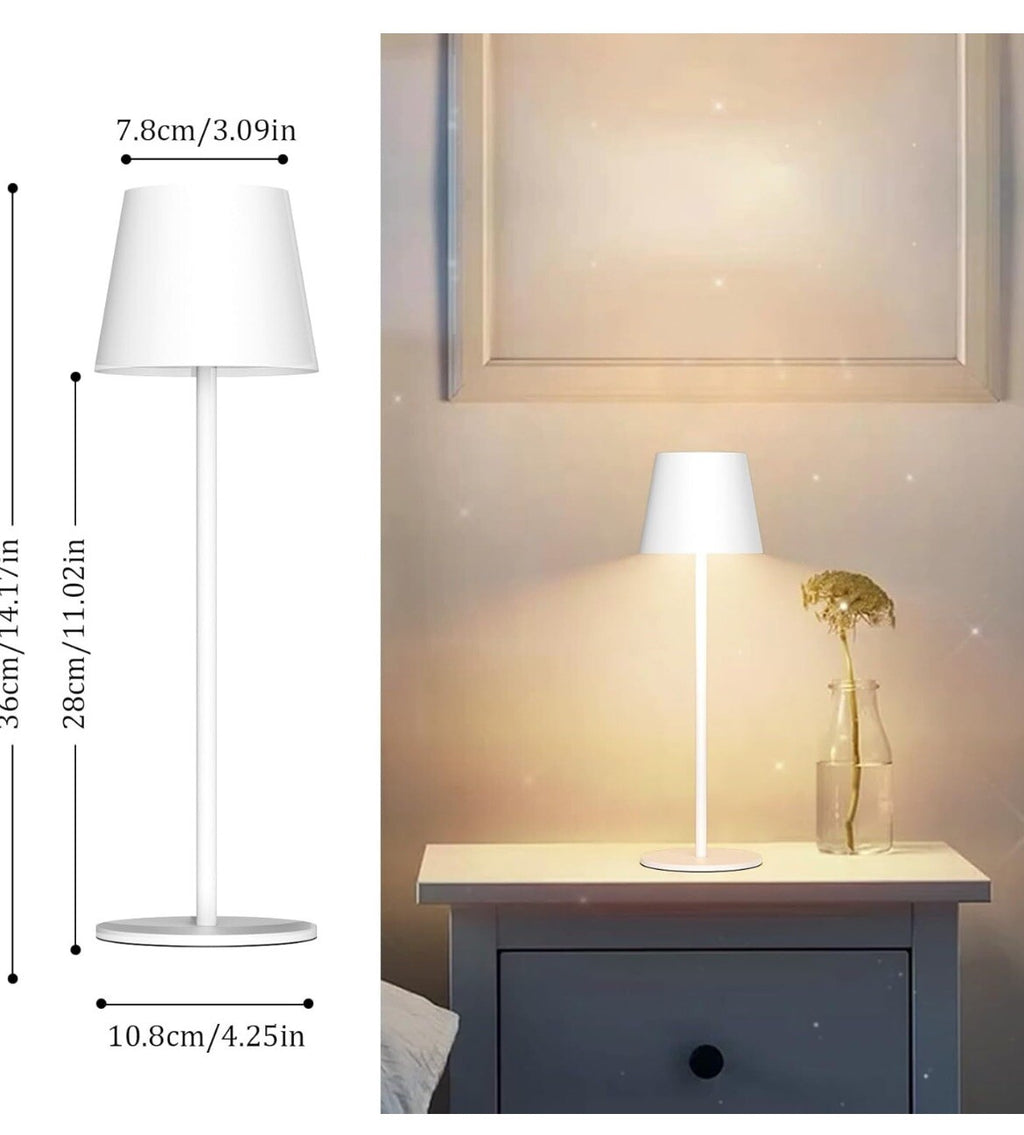 Howskys 2er Set moderne LED Akku kabellose Tischlampe 3W Touch 5200mAh0