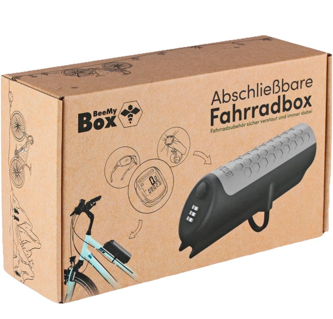 BeeMyBox Abschließbare Fahhradbox alternatrive Fahrradtasche mit Zahlenschloss 0