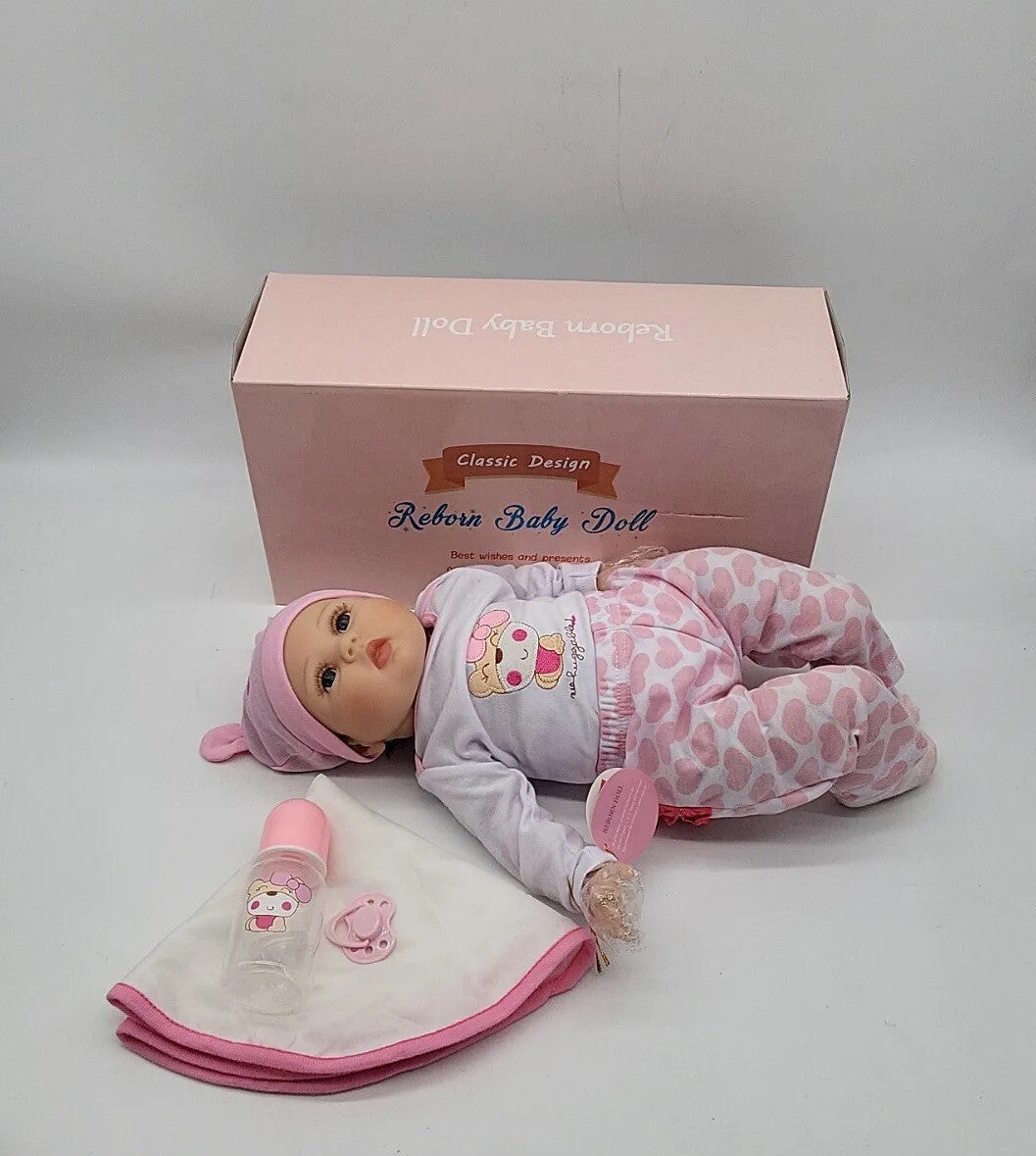 Reborn Baby doll  lifelike handmade soft silicone NEU!0