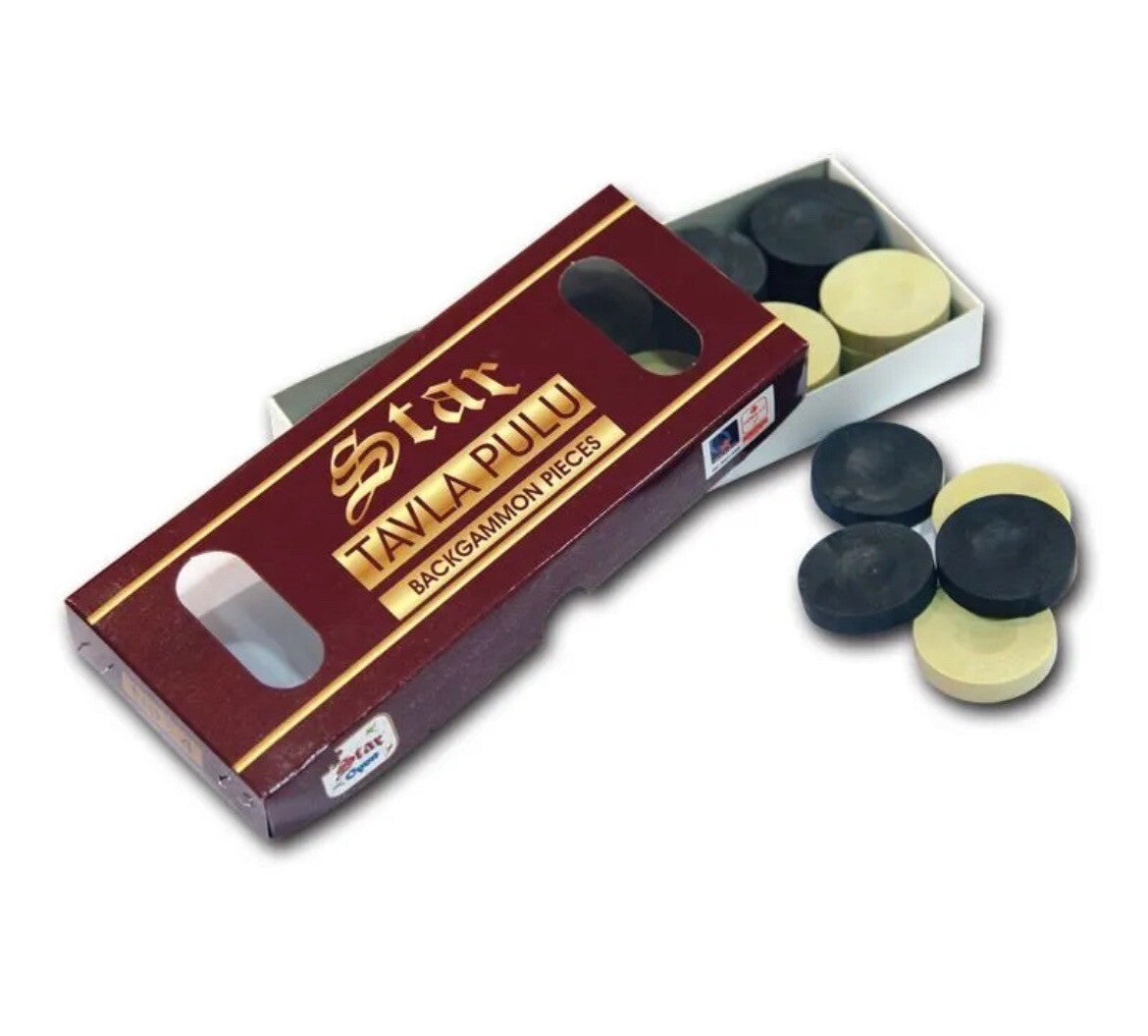 Holz Backgammon TAVLA Spiel  Dame Stein Spielstein Würfel Masif Gold Sedef NEU3