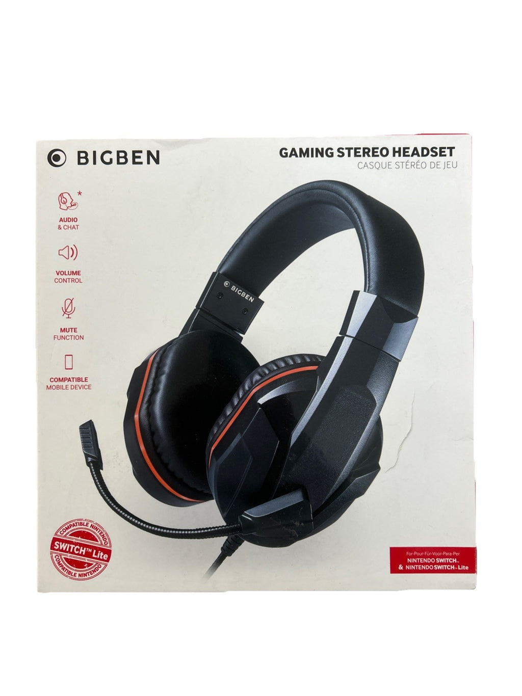 Stereo Gaming Headset Schwarz Wired kabelgebunden für Nintendo Over Ear - Bigben0