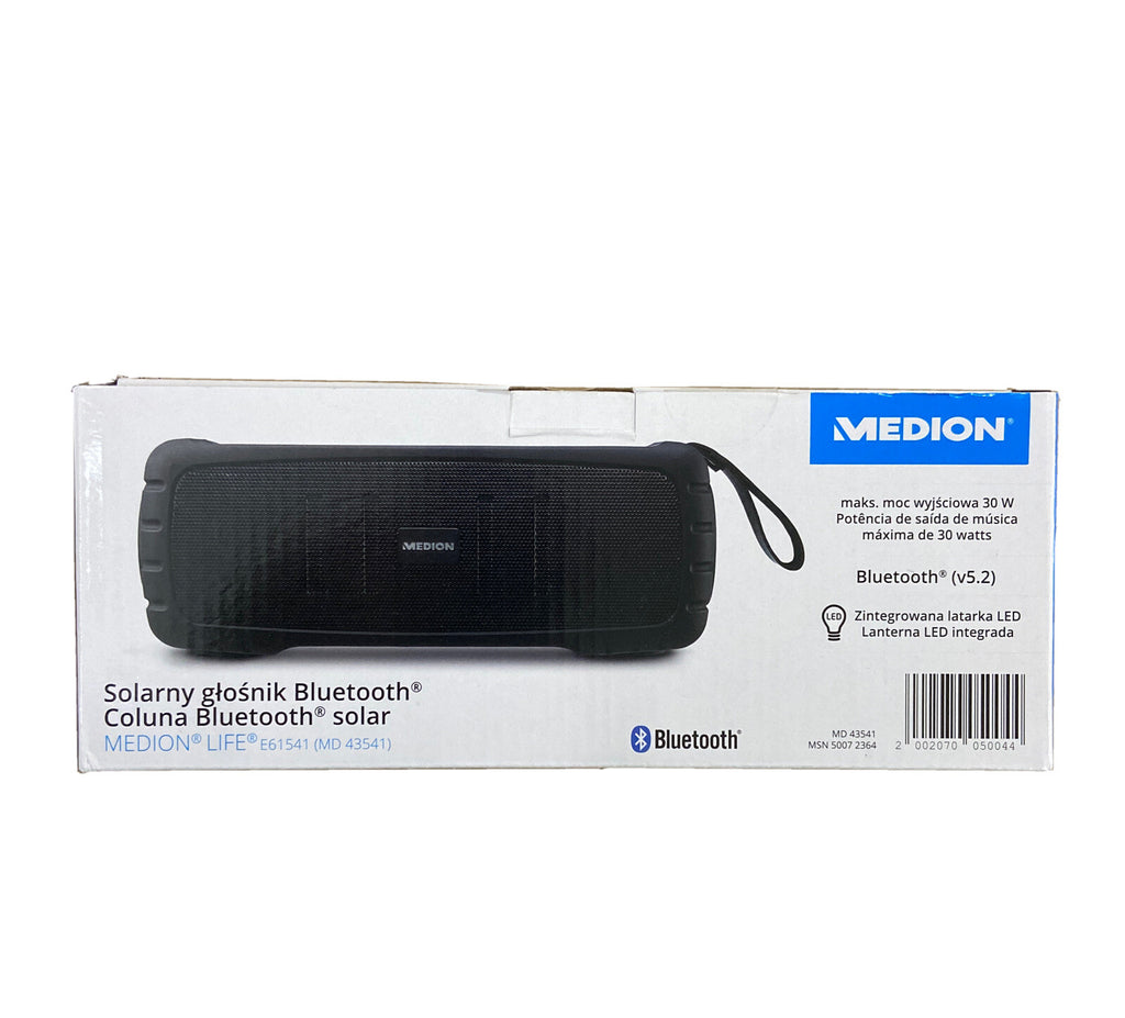 Medion MD43541 Solar Radio USB Mit lampe Schwarz NEU!0