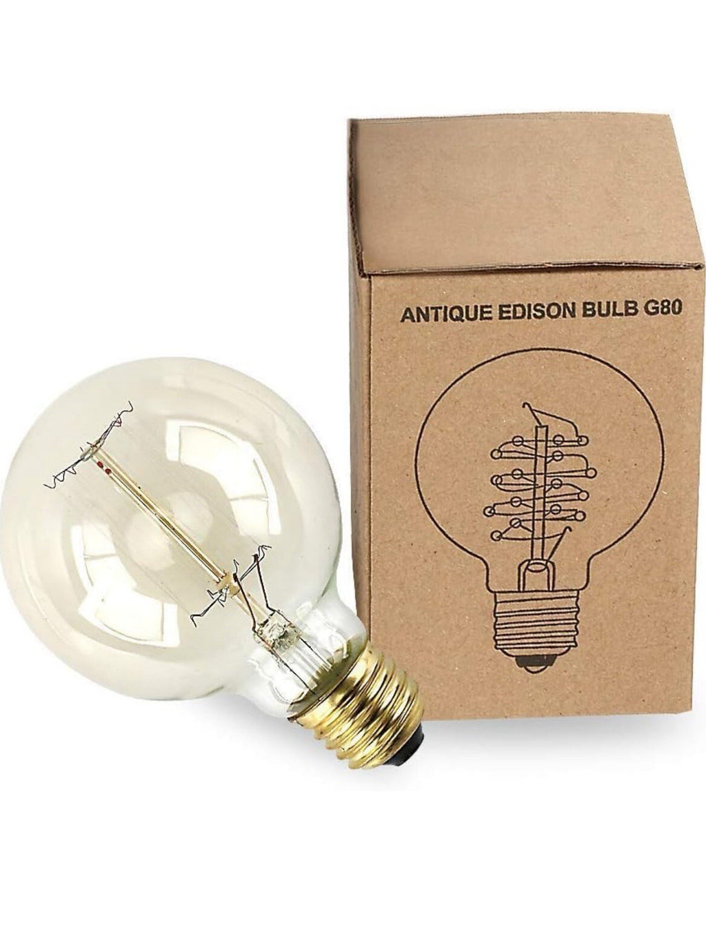 4x 40W Antique Vintage Gold G80 Dimmable Globe Light Bulb Edison Screw E271