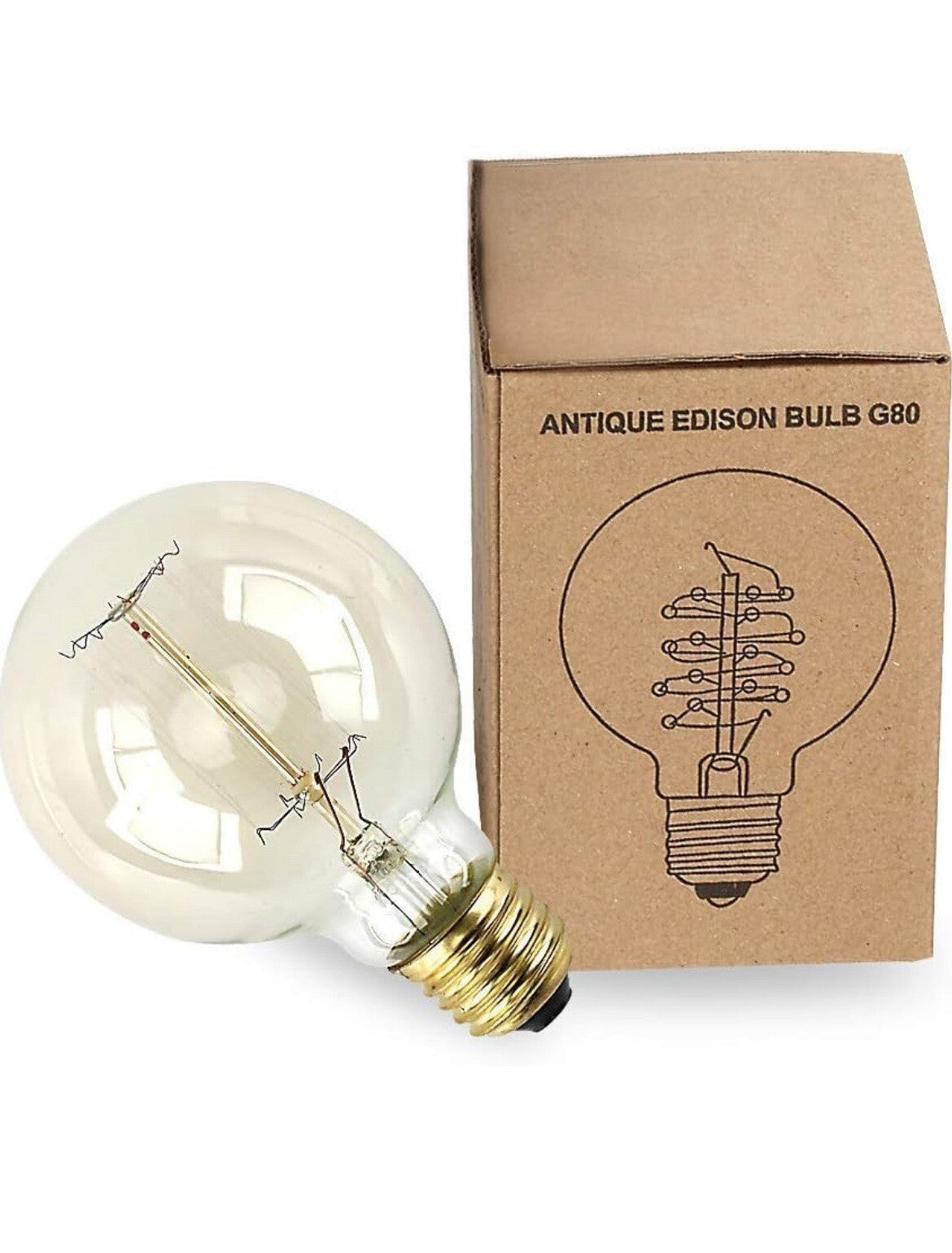 4x 40W Antique Vintage Gold G80 Dimmable Globe Light Bulb Edison Screw E271