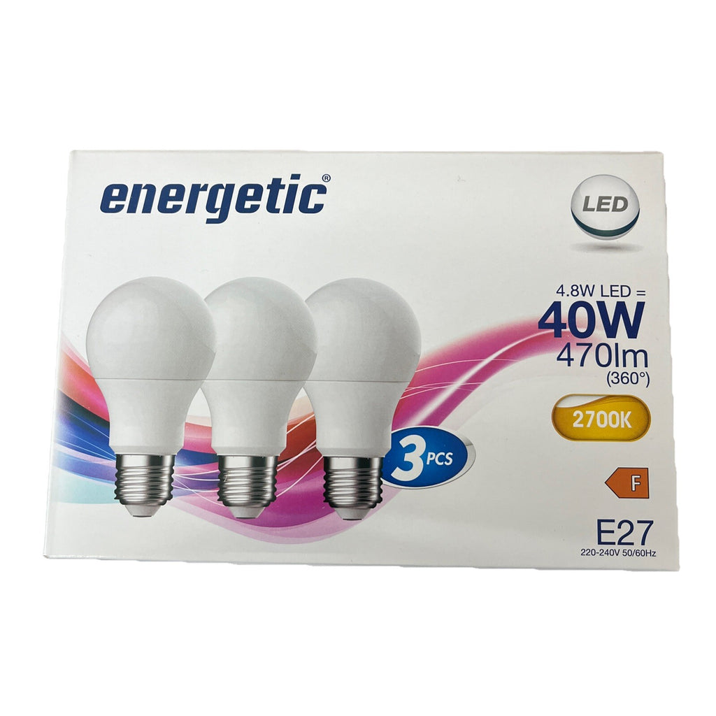 Nordlux 3er Pack LED Leuchtmittel E27 4,8Watt (470lm) 2700K warmweiß0