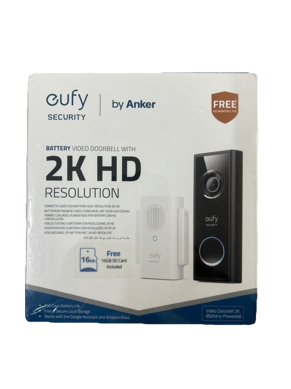 Eufy Security Video Doorbell S210 2K HD Kabellos Video-Türklingel0