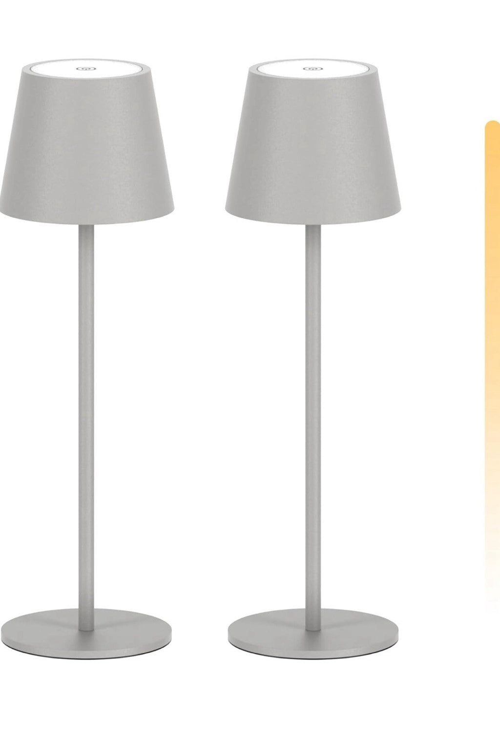 Howskys 2 Stück moderne LED Akku kabellose Tischlampe 3W Touch 5200mAh1