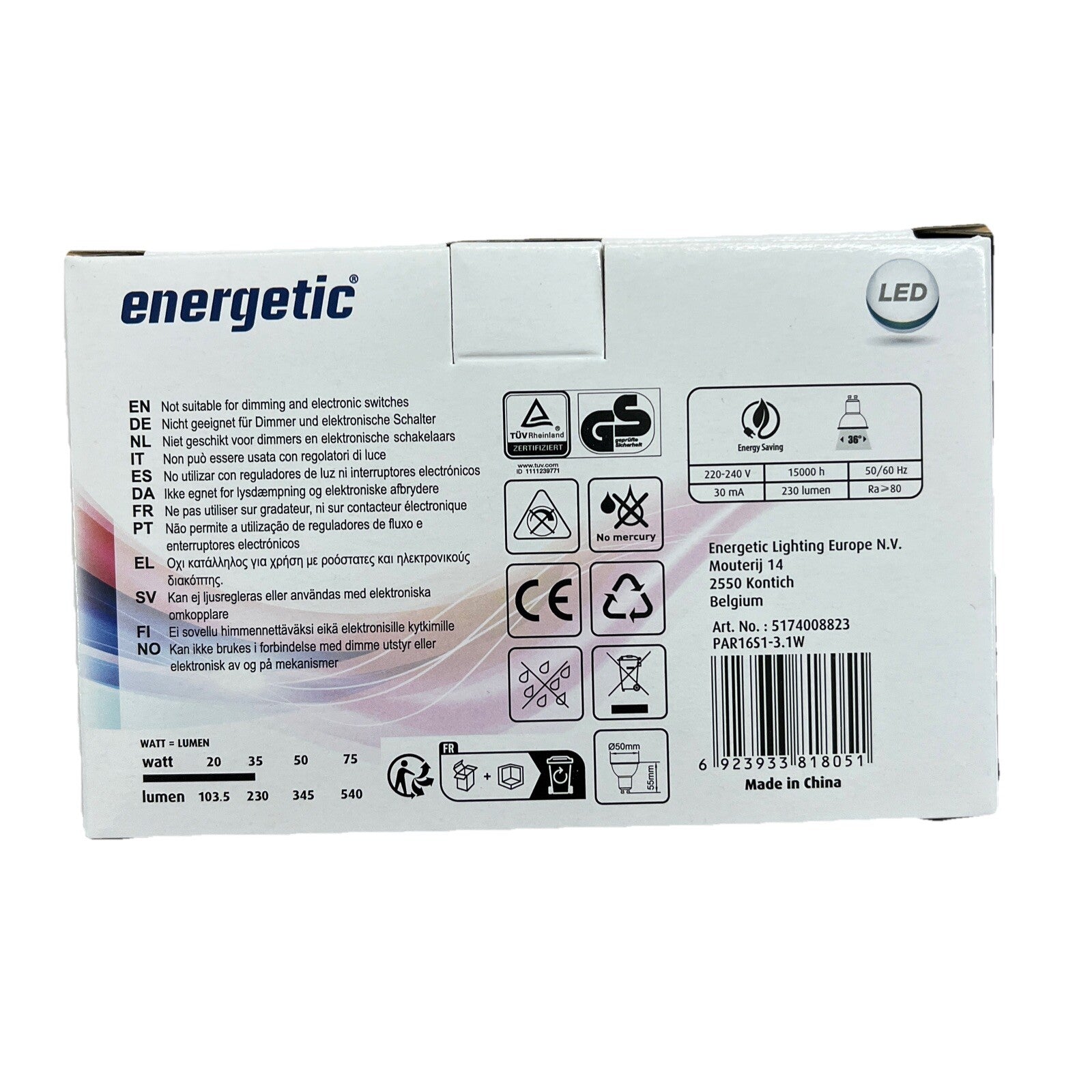 Nordlux 3er Pack LED Leuchtmittel GU10 3,1Watt (230lm) 2700K2