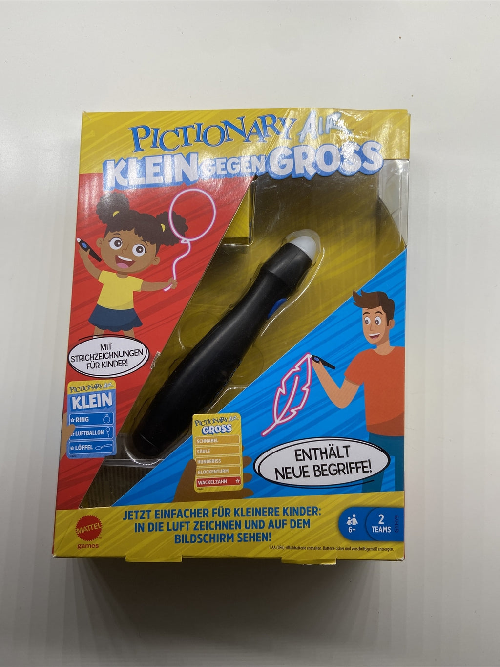 Mattel Pictionary Air Klein gegen Groß B-Ware0