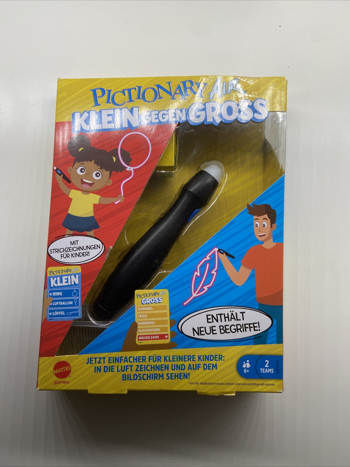 Mattel Pictionary Air Klein gegen Groß B-Ware0