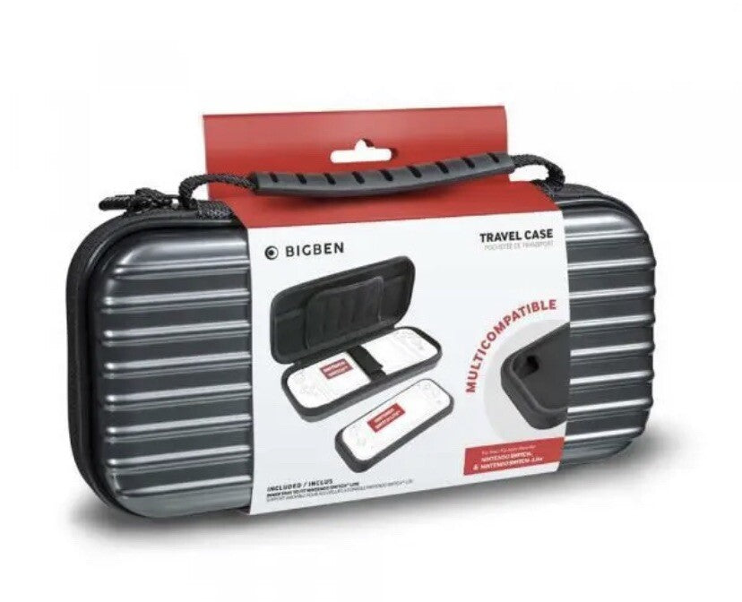 Bigben für Nintendo Switch Tasche Polycarbonat Case silber NEU!0