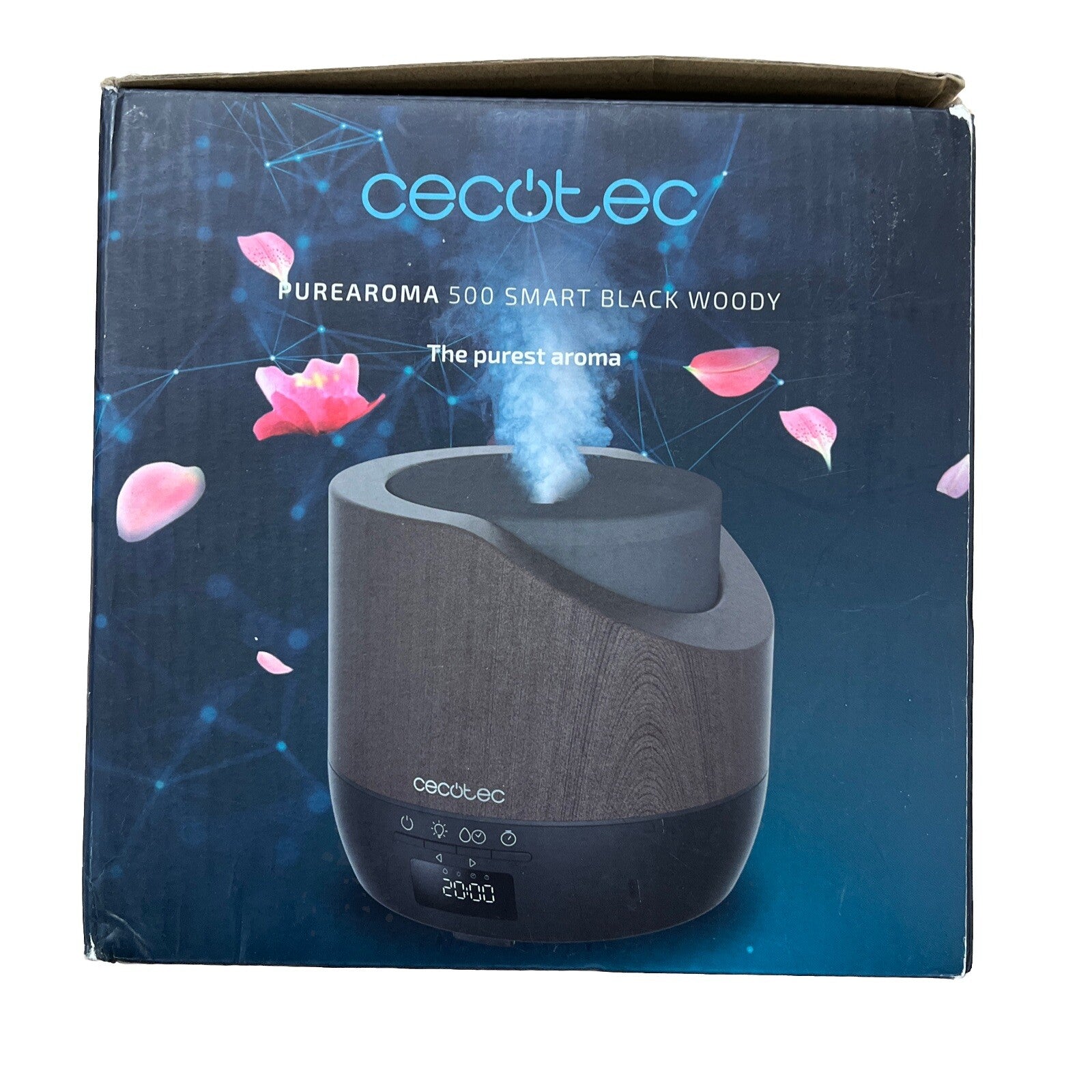 Cecotec PureAroma Diffuser mit 500ml, LED Black Woody1