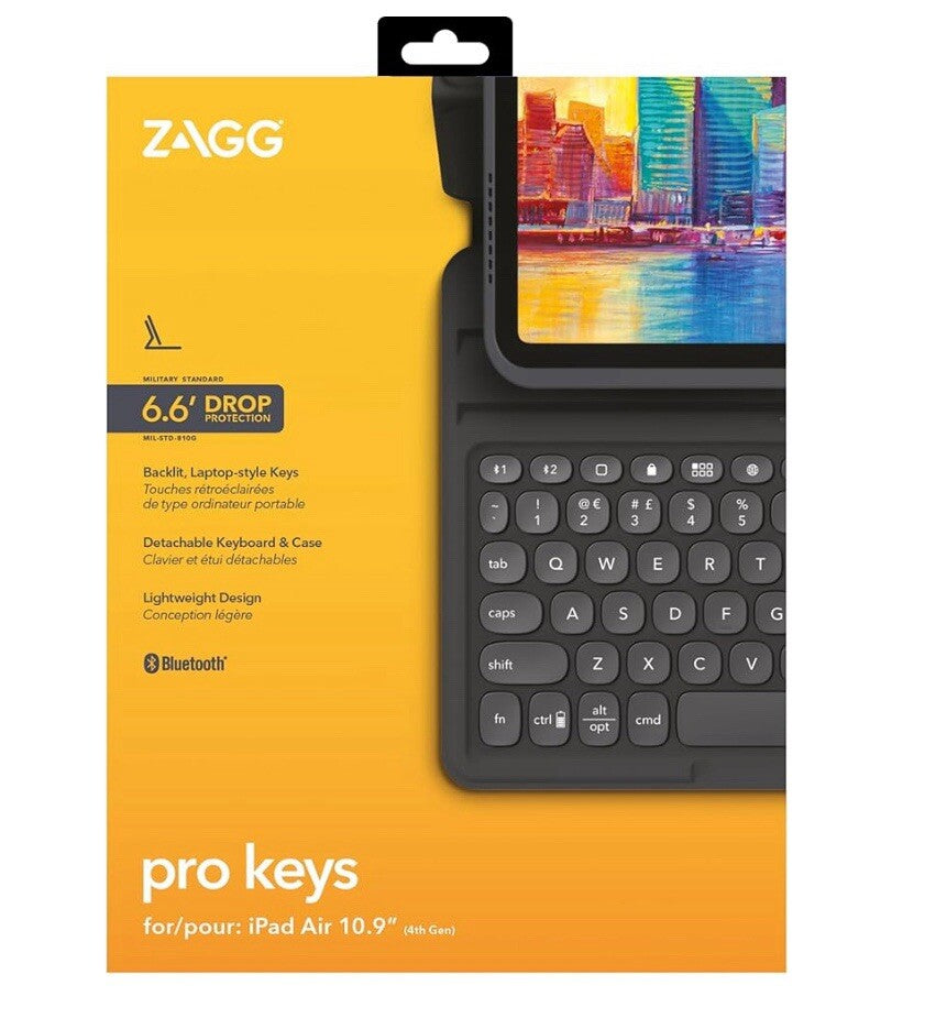 ZAGG Pro Keys Tastatur Bluetooth 11“ QWERTY Englisch Grau UK1