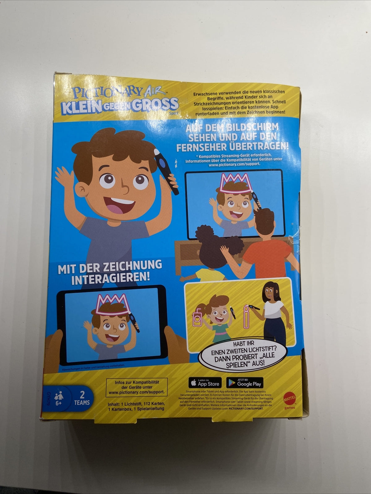 Mattel Pictionary Air Klein gegen Groß B-Ware1