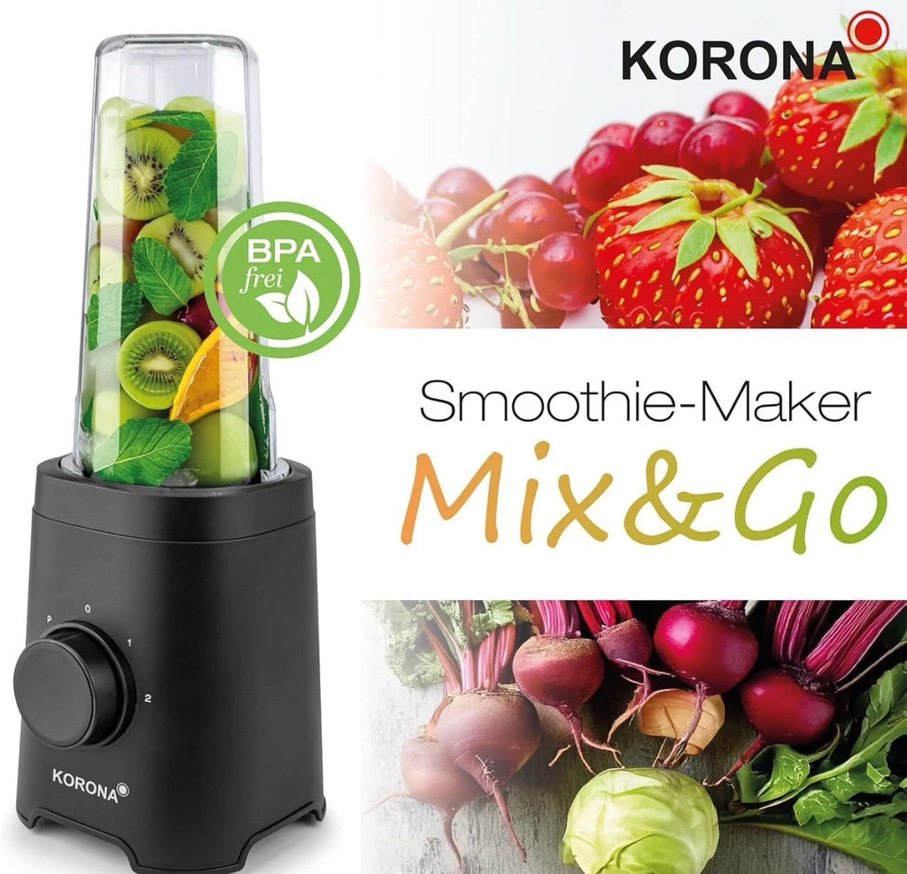 KORONA Smoothie Maker 24500 2 Leistungsstufen 600ml Becher ToGo 320W NEU1