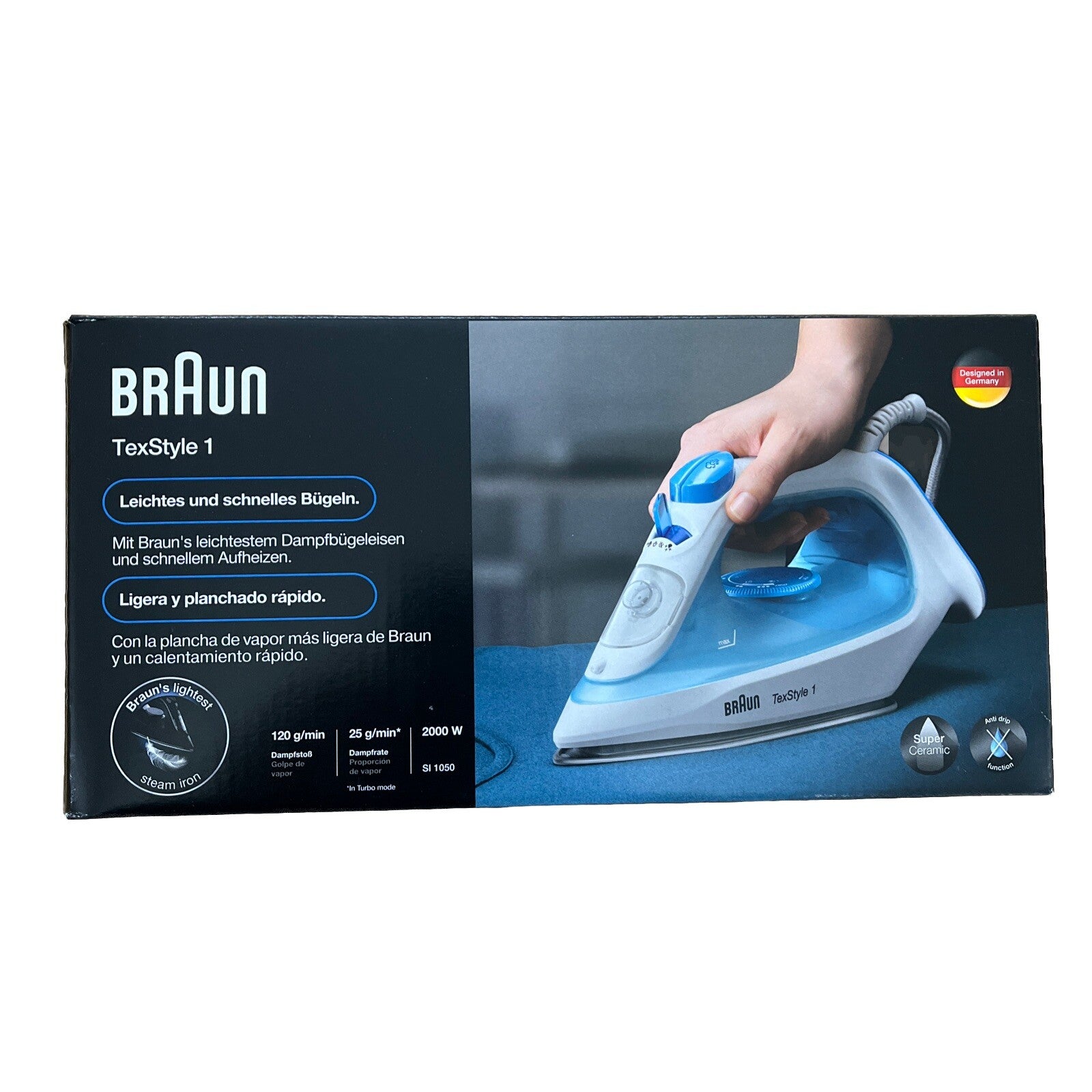 BRAUN SI 1050 BL TexStyle 1 Dampfbügeleisen0