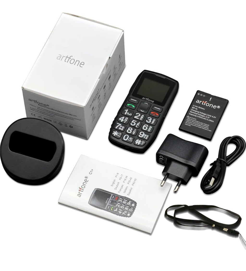 Artfone C1+ Mobile Seniorenhandy ohne Vertrag  große Tasten 1400mAh5