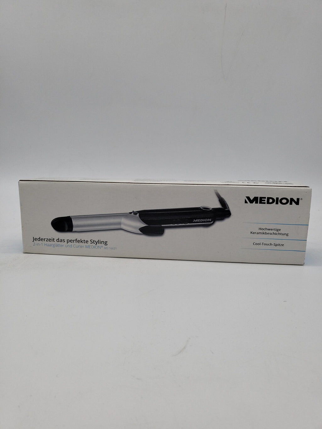 MEDION MD 16621 2 in 1 Elektrisches Haar Keramik Haarglätter und Curler NEU!0