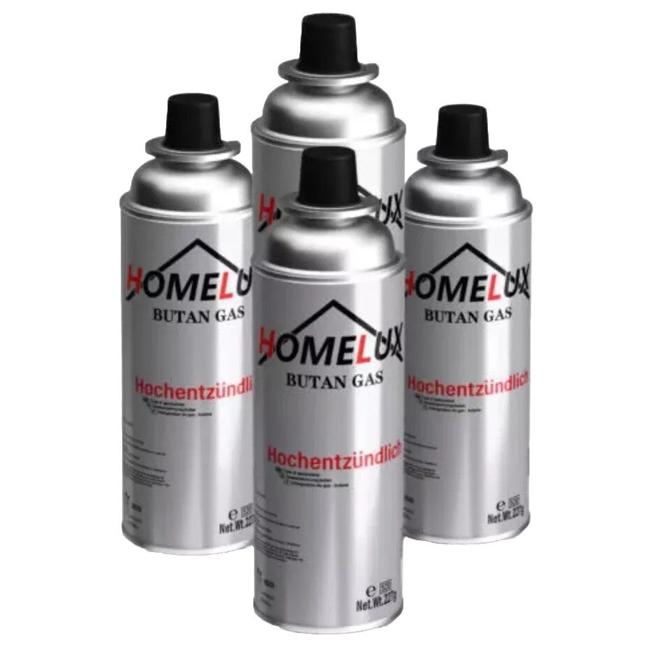 4x Gaskartuschen 227g Butan Gas Campingkocher Gaskocher Bunsenbrenner 400ml0