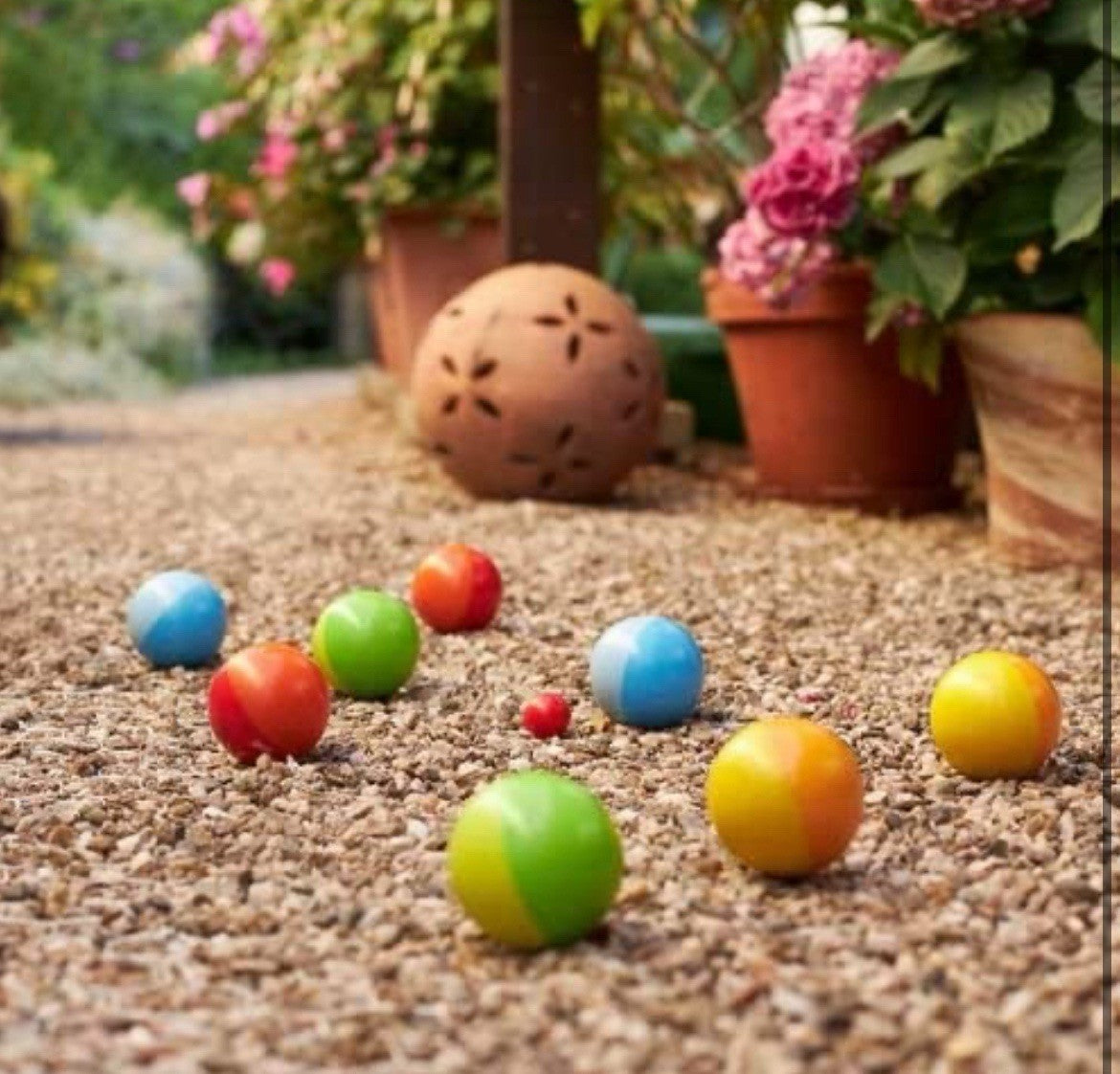 BOULE inkl. Baumwollbeutel Boccia Kugelstoßen Drinnen und Draußen Familienspiel3