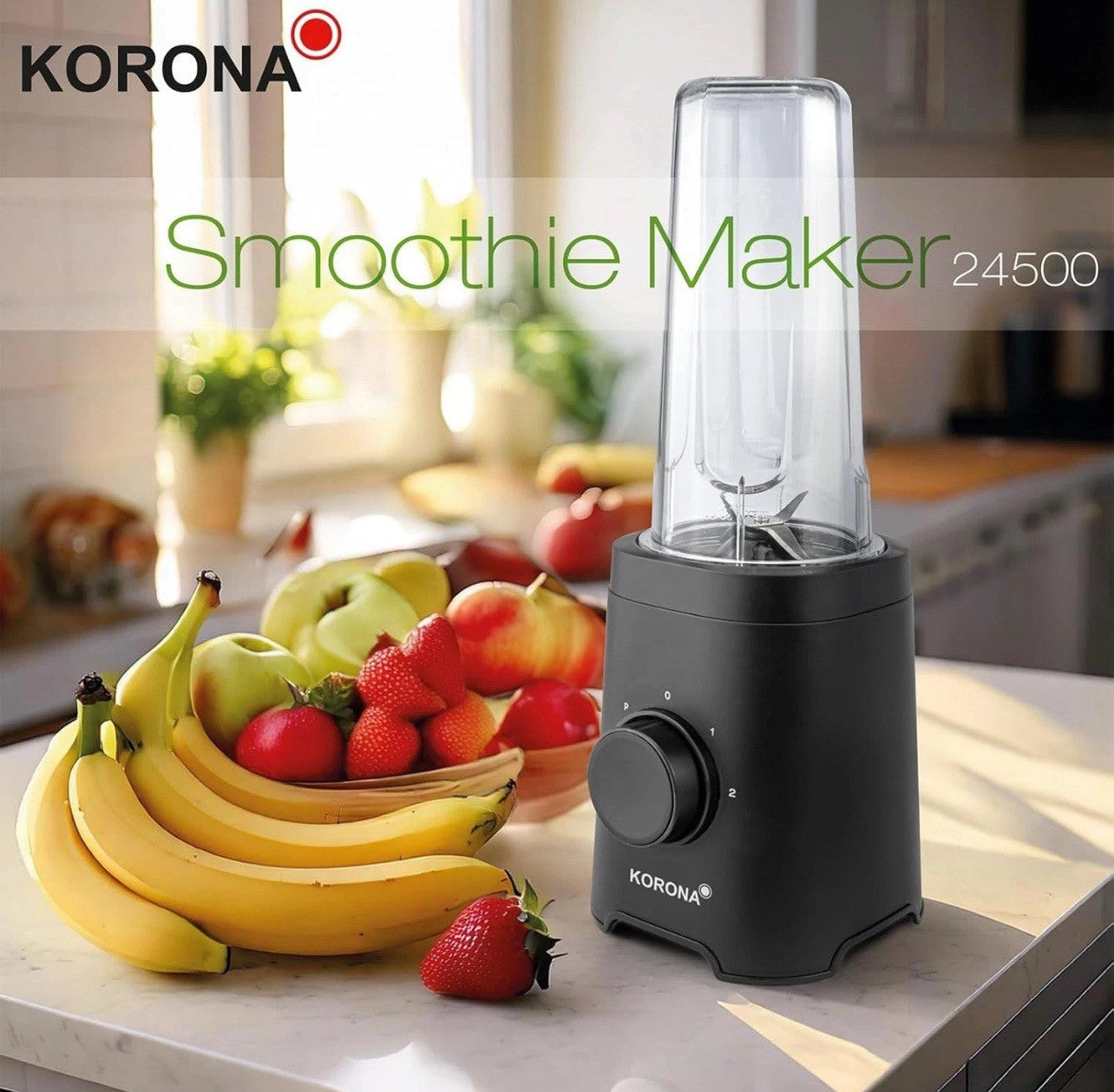 KORONA Smoothie Maker 24500 2 Leistungsstufen 600ml Becher ToGo 320W NEU4