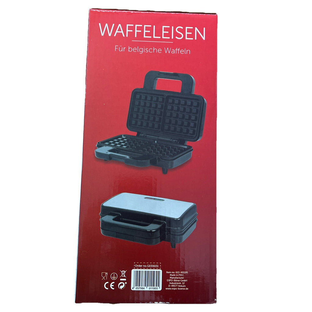 DESKI Waffeleisen 1000Watt Waffelmaker Belgisch Waffeln Waffelautomat Antihaft1