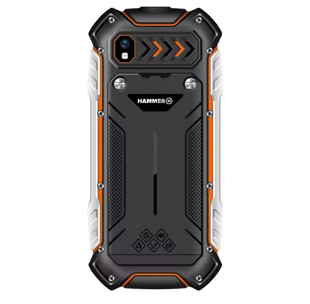 HAMMER Baustellen Handy Boost LTE, 2,4" Display, 3500 mAh, 256 MB Schwarz-Orange1