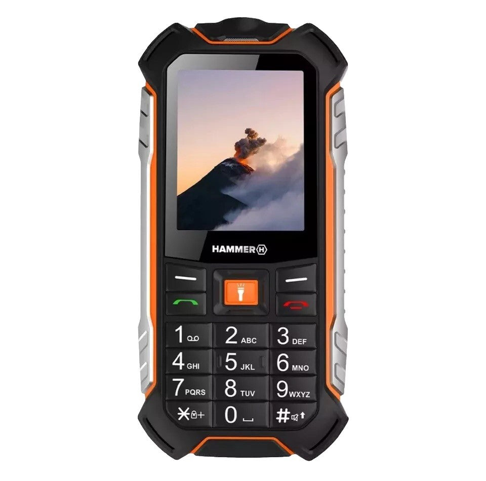HAMMER Baustellen Handy Boost LTE, 2,4" Display, 3500 mAh, 256 MB Schwarz-Orange0