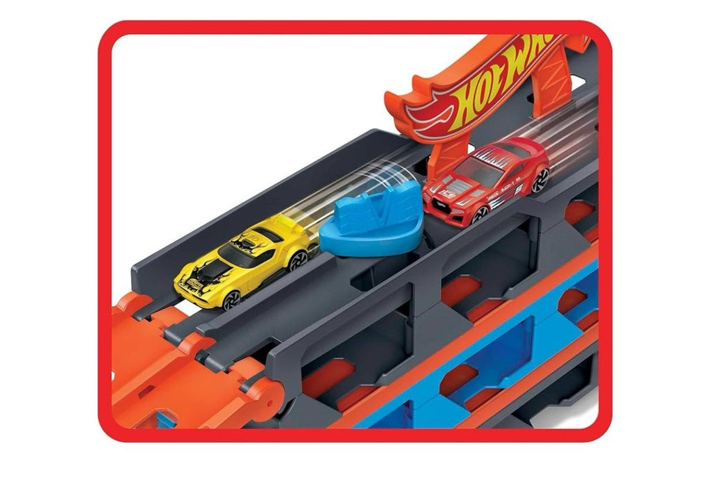 Hot Wheels. GVG37 City. 2in1 Renntransporter mit 3 Autos1