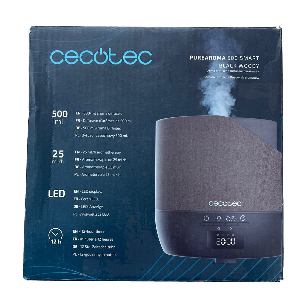Cecotec PureAroma Diffuser mit 500ml, LED Black Woody0