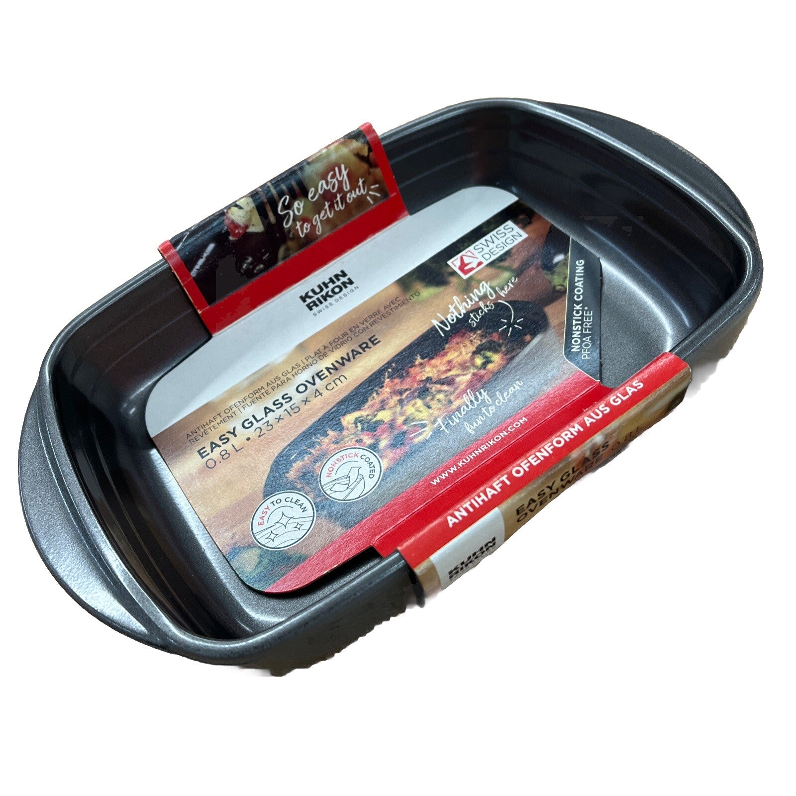 Kuhn Rikon Easy Glass Non-Stick Freezer & Microwave Safe Oven Dish1