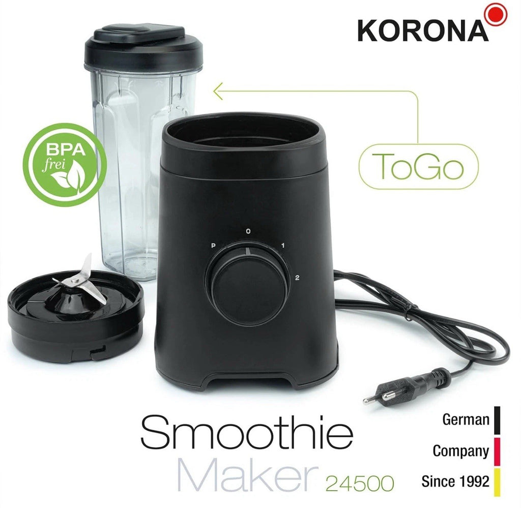 KORONA Smoothie Maker 24500 2 Leistungsstufen 600ml Becher ToGo 320W NEU3