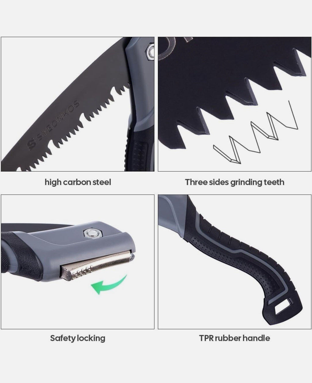 SYEONKOS SU-1 Klappsäge Astsäge Safety Lock Garten Camping Karbonstahl2