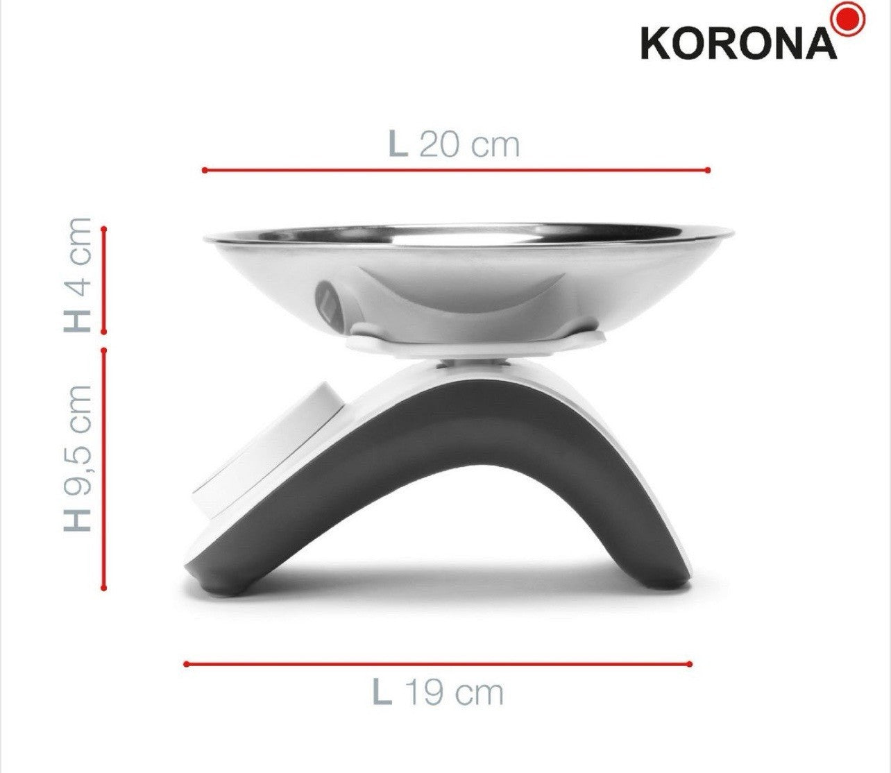 KORONA Küchenwaage CLEO 76161 Batterielose Waage Wiegeschale Edelstahl Tara1