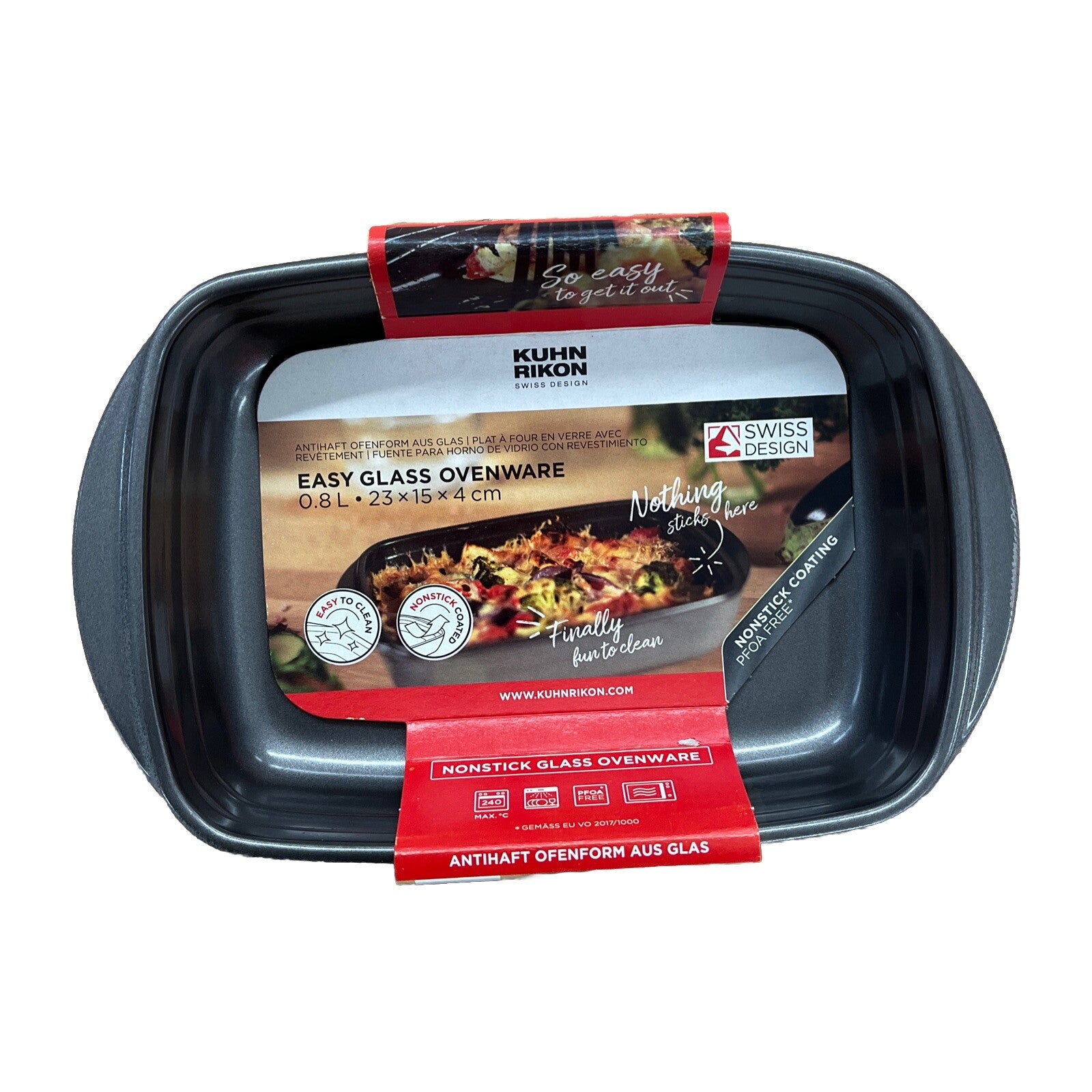 Kuhn Rikon Easy Glass Non-Stick Freezer & Microwave Safe Oven Dish0